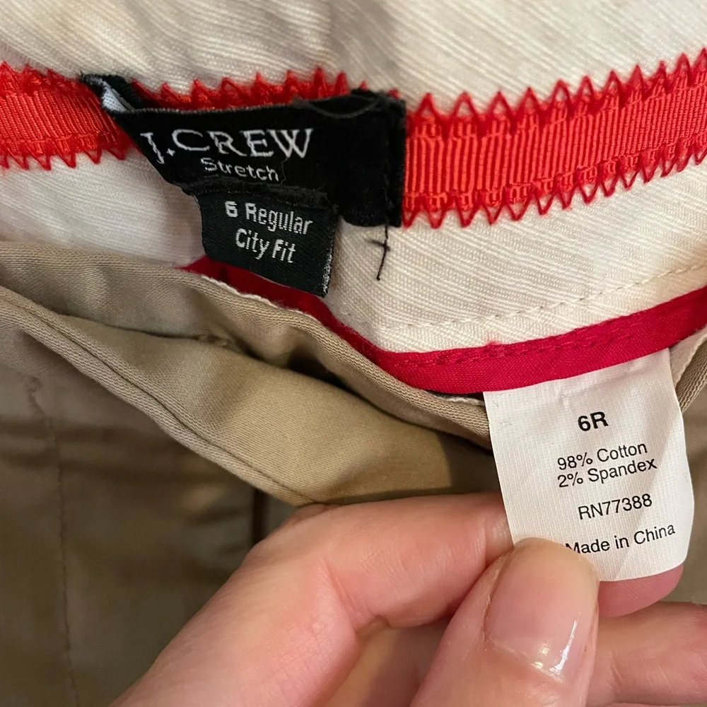 Jcrew cuffed cotton pants.
